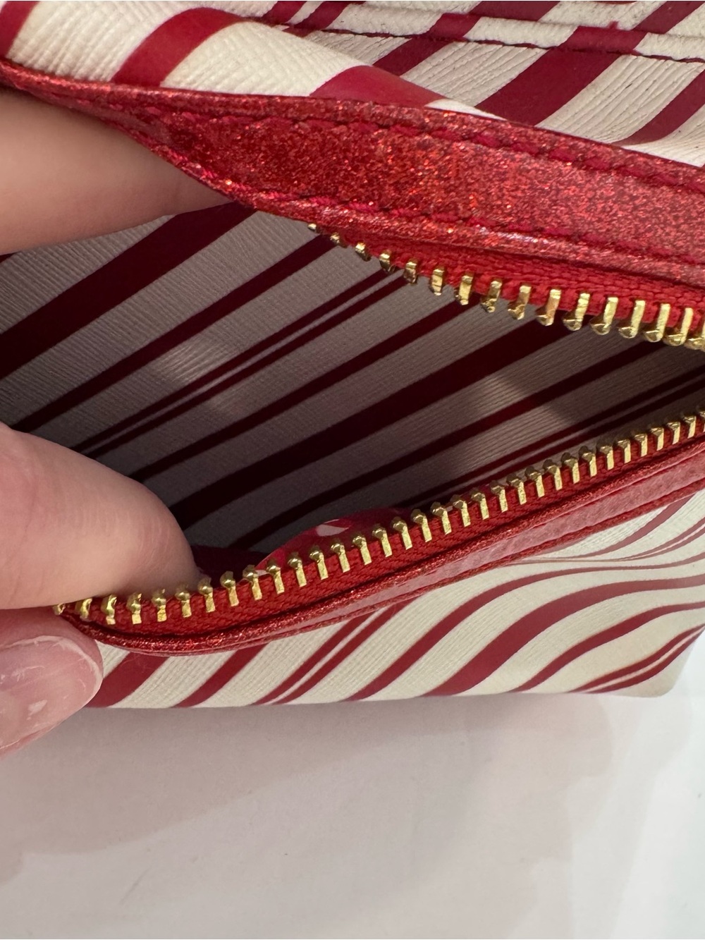 LOUNGEFLY Disney Parks Christmas Holiday Candy Cane Peppermint Mini Backpack - Picture 5 of 7